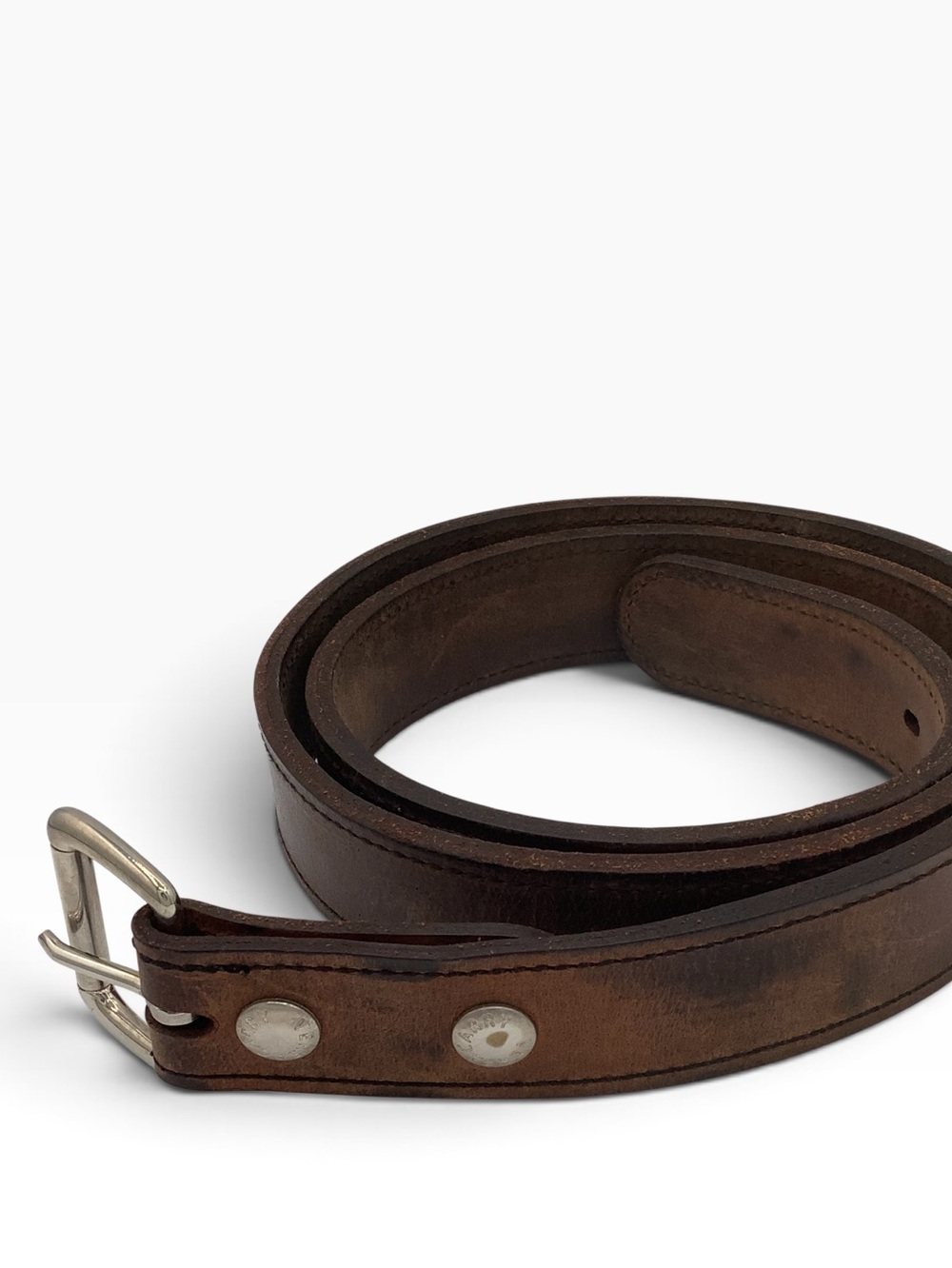 Versacarry Leather Belt Sz 44 Brown